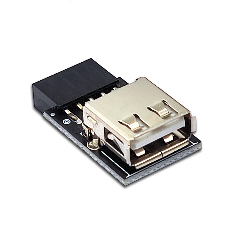 Conector adaptador de 9 pines A USB para PC, placa base interna de 9 pines A USB 2,0, convertidor hembra tipo A para Dongle, receptor de ratón inalámbrico