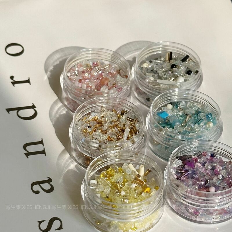 3D Nagel nackt gemischt scharfen Boden Zirkon funkelnden Kristall Mini Kunst Strass Sammlung Diamant dekorative Accessoires