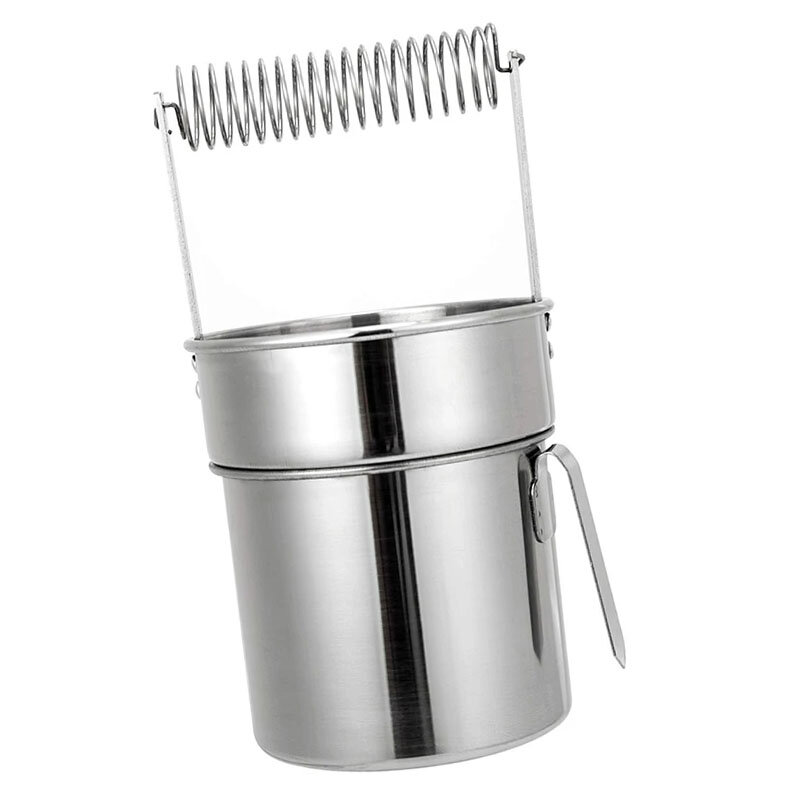 Stainless Steel Paint Brush Cleaner Double Layer Paint Brush Holder with Wash Tank (without Paint Brushes)