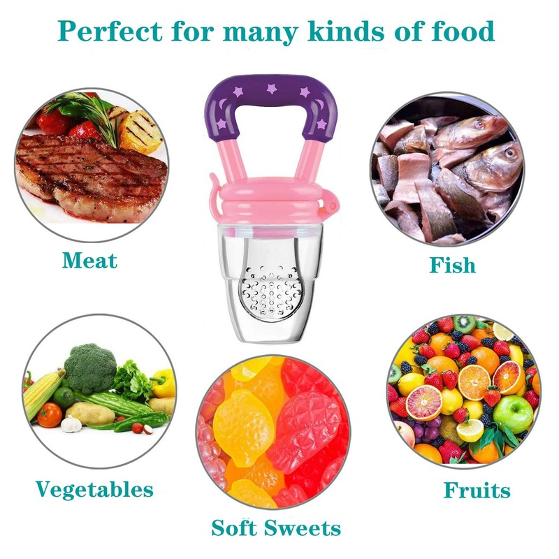 Chupete alimentador de frutas para bebé, juguetes de dentición, alimentador de alimentos frescos, bolsas de silicona para niños pequeños