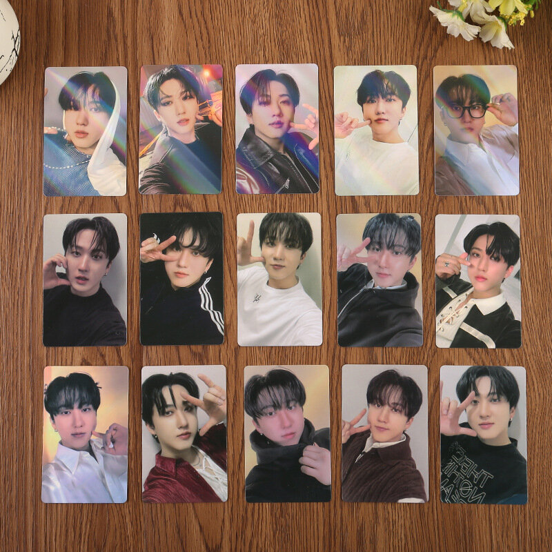 Juego de 15 tarjetas Lomo de Selfie personales, KPOP, Bangchan, Hyunjin, Felix, Lee Know, Seungmin, I.N, dos caras, colección de Fans