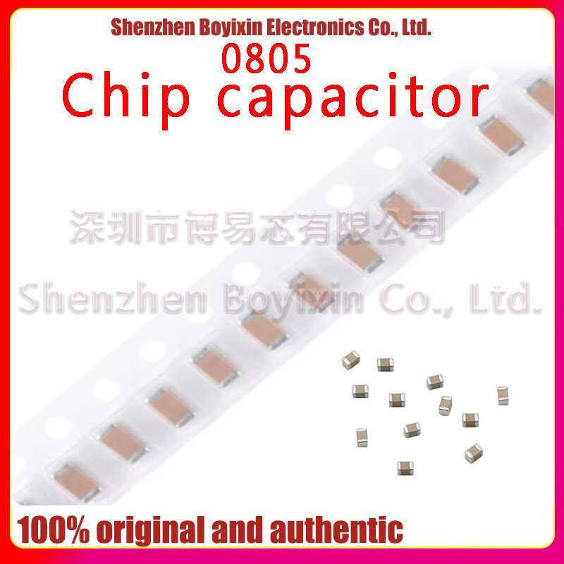 100 pieces 0805 chip capacitor 10pF 100uF 100pF 1nF 10nF 15nF 100nF 0.1uF 1uF 2.2uF 4.7uF 10uF 47uF various models