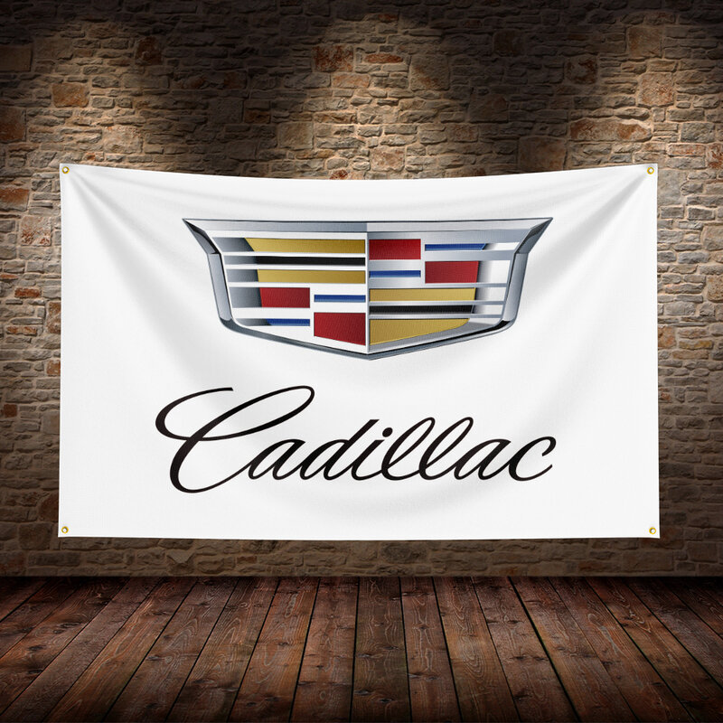 Drapeaux de voiture College en polyester de la fédération C-Cadillacs, sensation de course, décoration de garage, chambre, 3x5
