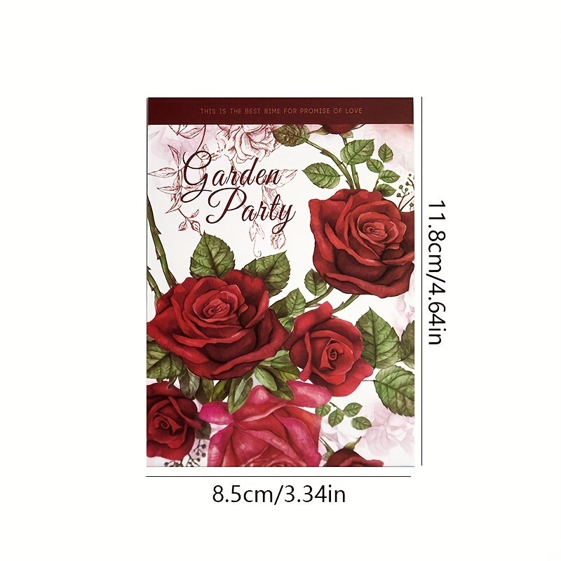 Бумажная книга для скрапбукинга «сделай сам» с цветными цветами и розами, 30 листов