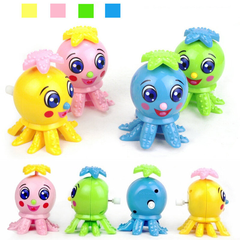 Creative Clockwork Octopus Cute Cartoon Animal Wind-up Simulation Walking Small Octopus Toys Funny Children Toys Gifts
