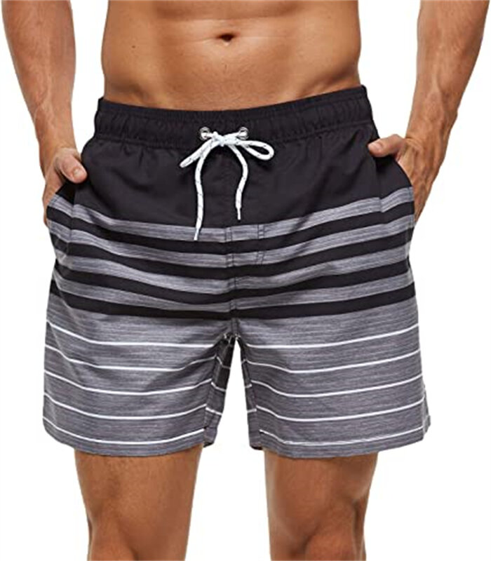 Bañador con estampado Digital para hombre, pantalones cortos de playa, secado rápido, ropa de playa
