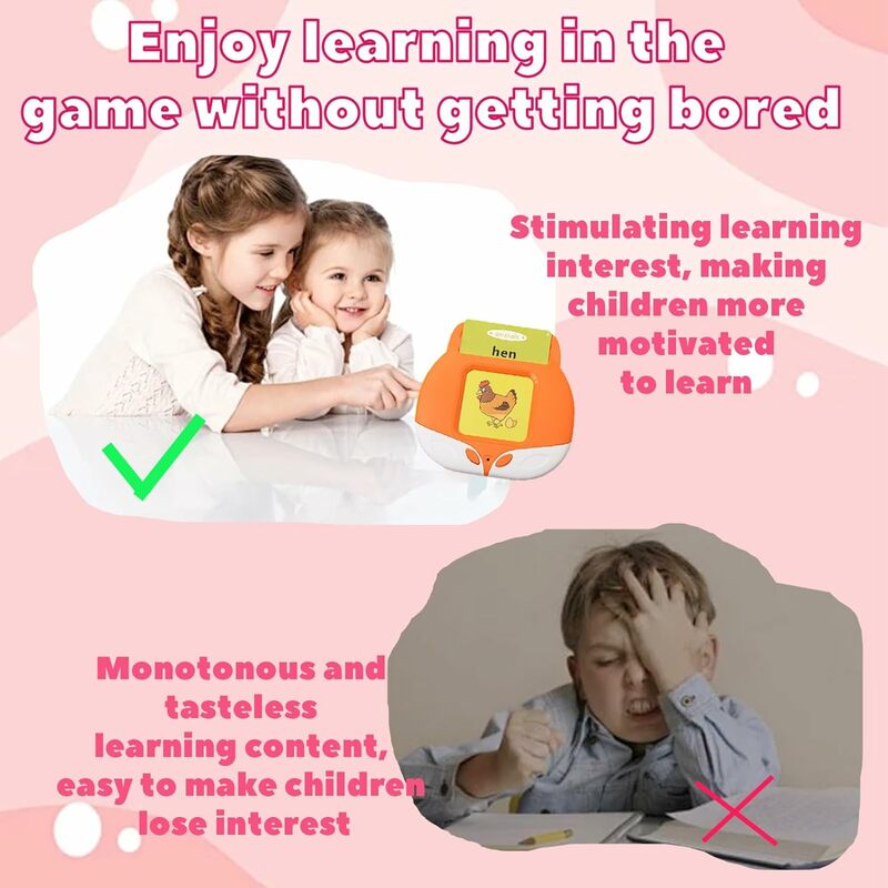 Talking Flash Cards, Cards Learning Machine with 224 Sight Words of 12 Varieties, Learning Educational Montessori Speech Toy