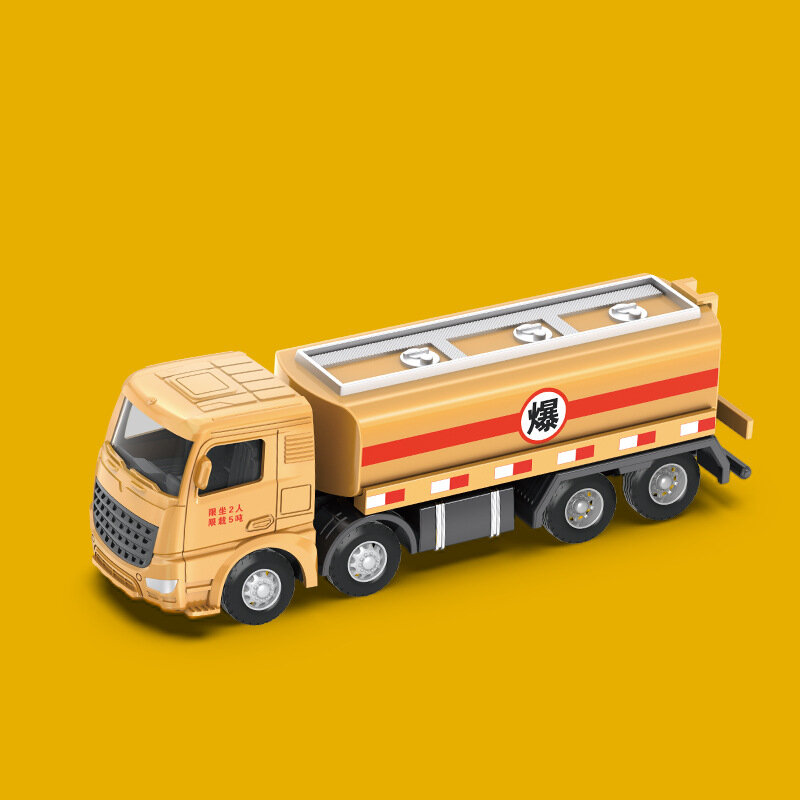 شاحنة نقل قاطرة معدنية قابلة للسحب ، ألعاب مركبة هندسية ، نموذج شاحنة صهريج ، هدية لعبة أطفال ، B196