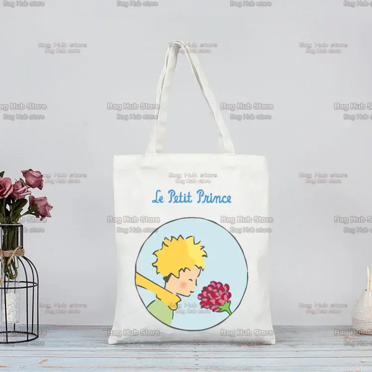 Милые сумки для покупок Little Prince Graphic в стиле Харадзюку, сумочка-тоут с рисунком земли и космоса, экологически чистая сумка для покупок, многоразовые тоуты на заказ