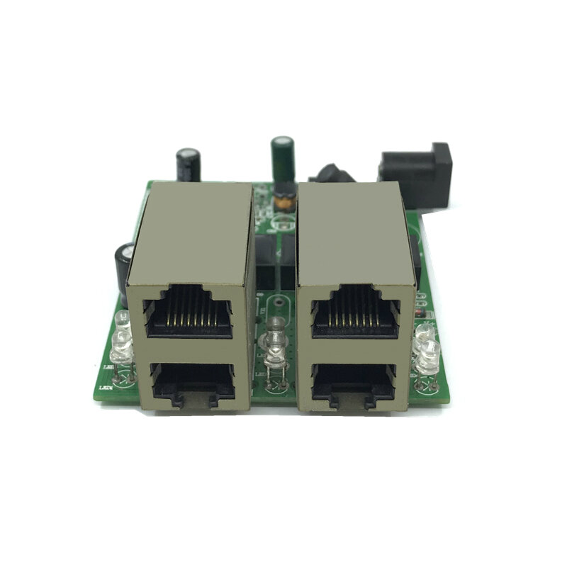 고속 스위치 미니 4 포트 이더넷 스위치 10 / 100mbps rj45 네트워크 스위치 허브 pcb 모듈 보드 시스템 통합 모듈