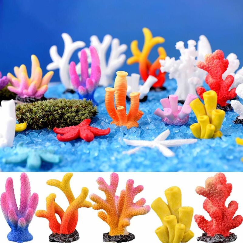 Sztuczny koral ozdoby do akwarium symulacja rozgwiazdy żywica rafa skalna wystrój akwarium na pulpicie ozdoby krajobraz prezent