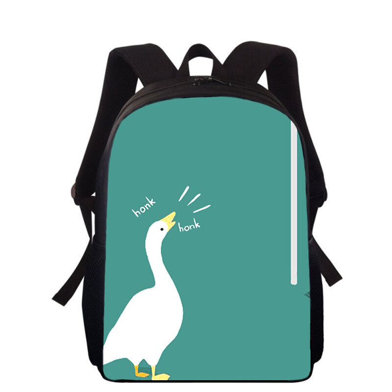 Untitled Goose Game 15 ”wydruk 3D plecak dla dzieci torby szkolne dla chłopców podstawowej dziewczyny plecak uczniowie torby na książki szkolne