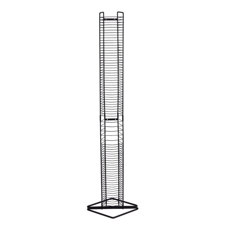 Современная 8-дисковая ониксовая тяжелая металлическая башенка для хранения медиа, черного цвета