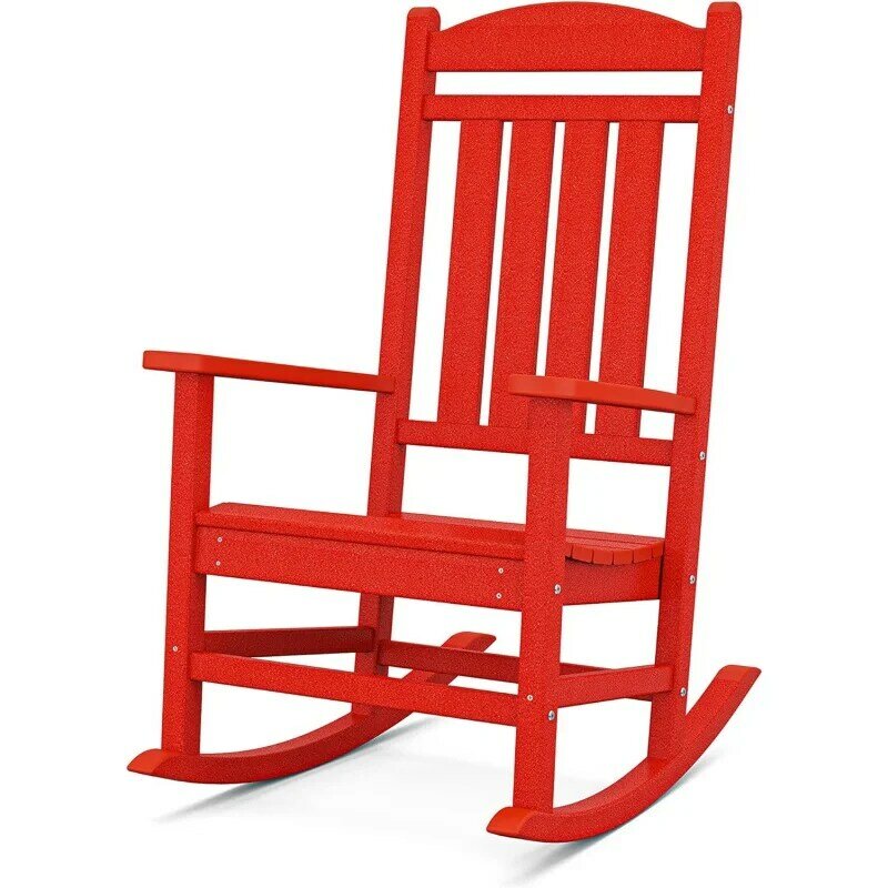 POLYWOOD R100SR Presidential Rocking Chair, Sunset Red