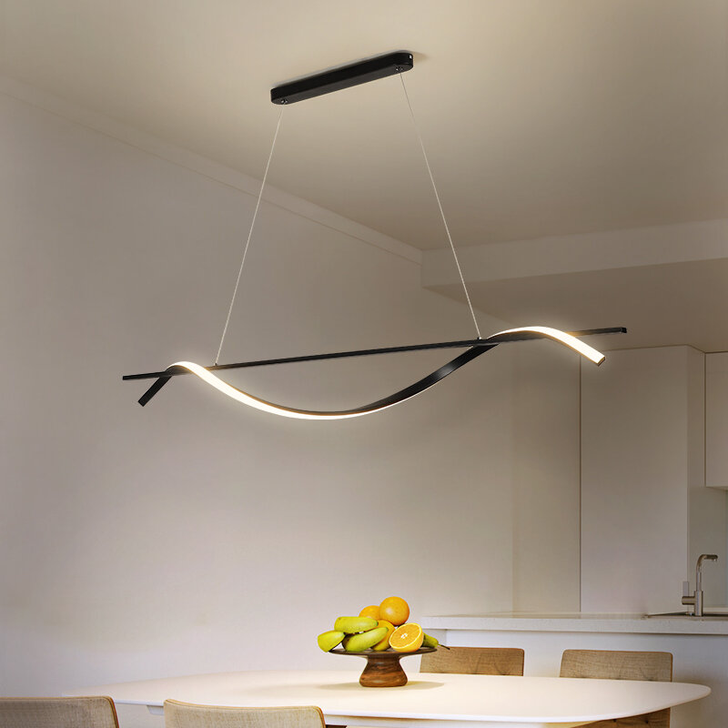 Lampu gantung LED ruang makan Modern, dekorasi rumah untuk ruang makan dapur lampu meja dekoratif minimalis