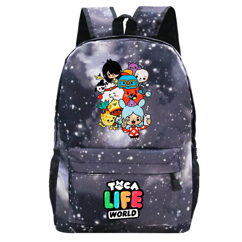 New Toca Life World zainetto Cute Cartoon Kids School Bags ragazzi ragazze Daily Bookbag semplice zaino Kawaii per bambini Mochlia