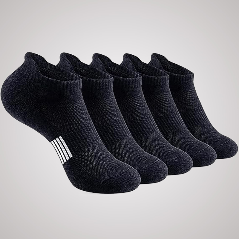 2024 New 5 Pairs Ankle Socks Athletic No Show Socks Running Comfort Cushioned Sport Socks Sweat-absorbing and Breathable