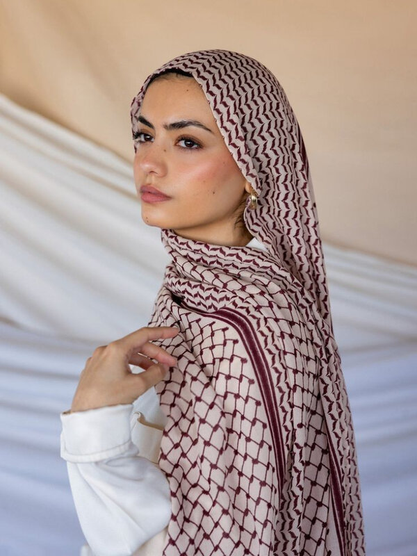 Große Größe kuffiyeh druckt Hijab Baumwoll schal atmungsaktiv weich lange Mode vorwärts Schals Kopftuch muslimischen Hijabs Schal Ramadan