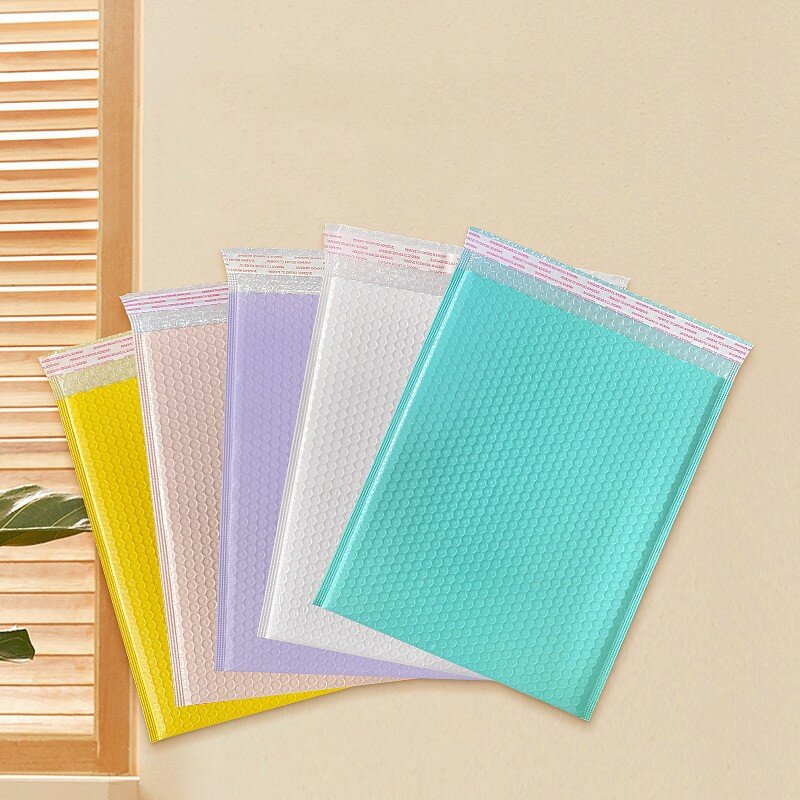 10pcs Mailer Poly Bubble Bag Padded Mailing Envelopes Self Adhesive Gift Packaging Pearl Film Shipping Bags