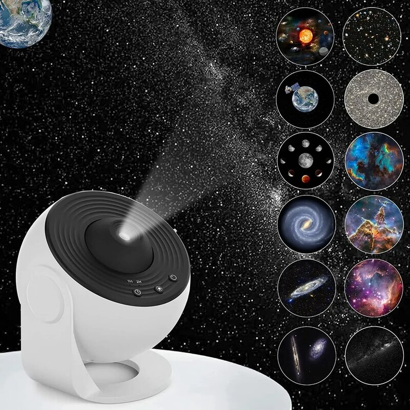 Kolekcja AliExpress Lampka nocna projektor Galaxy gwiaździste niebo projektor obracanie lampy Planetarium dla dzieci sypialnia walentynki prezent ślubny Deco