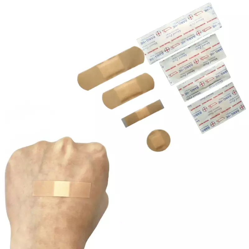 Bandagem impermeável respirável Band Aid, primeiros socorros ferida vestir, fita médica, ferida gesso, Kits de emergência, 100 Pcs/Lot