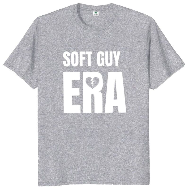 Soft Guy Era T-shirt para homens, roupas engraçadas, respirável, camiseta casual Y2K, tamanho UE, 100% algodão, presente de aniversário