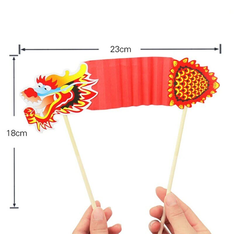 Capodanno cinese Nostalgia carta fai da te Dragon Craft materiale cinese Dragon Dance tridimensionale Pull Flower Decor