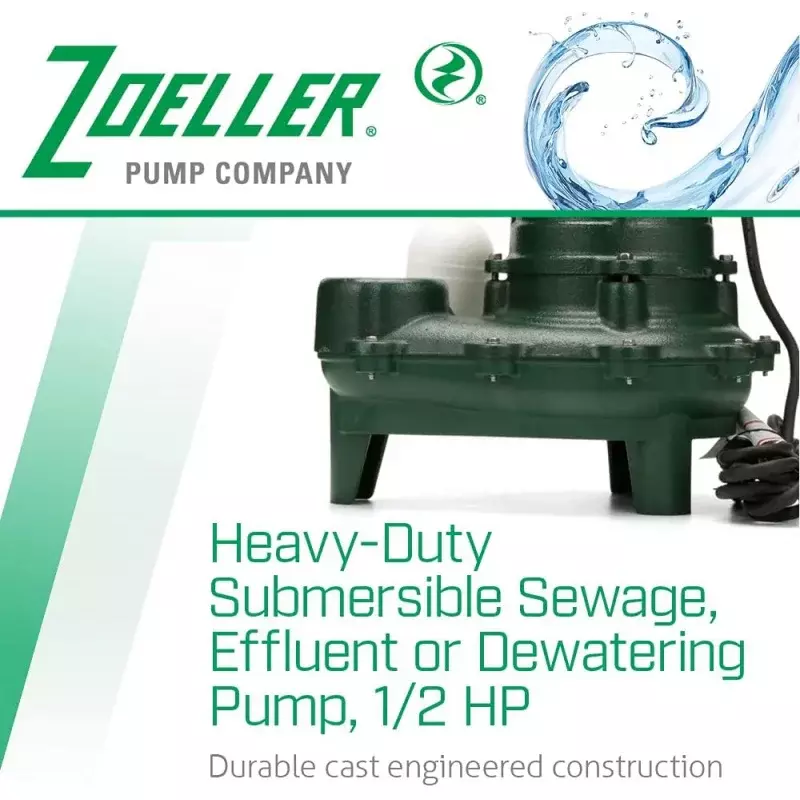 Zoeller waste-mate 267-0001 Abwasser pumpe, PS automatische Hochleistungs-Tauch abwasser-, Abwasser-oder Entwässerung pumpe