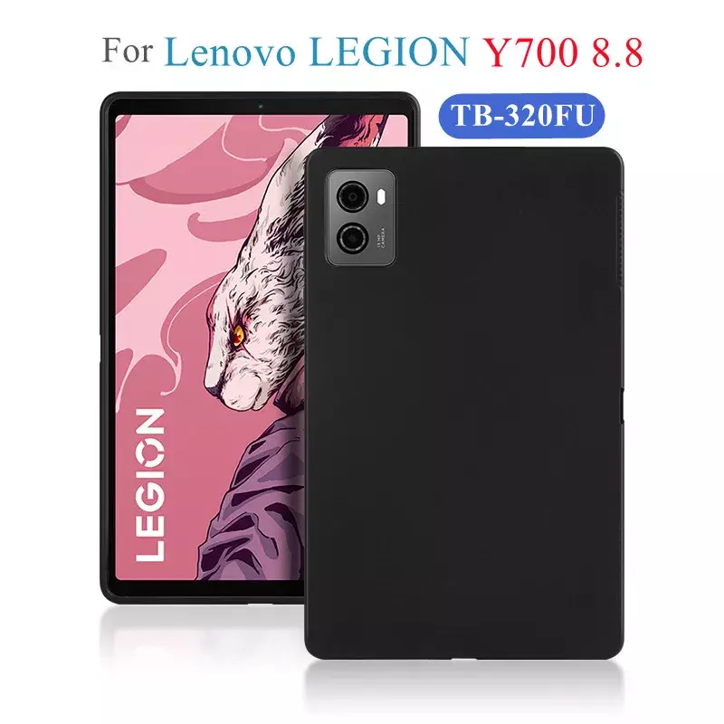 Capa traseira do tablet de jogos de silicone, Lenovo Legion Y700, 2ª geração, 8.8 ", TB-320F, Y700 2023, 8.8"