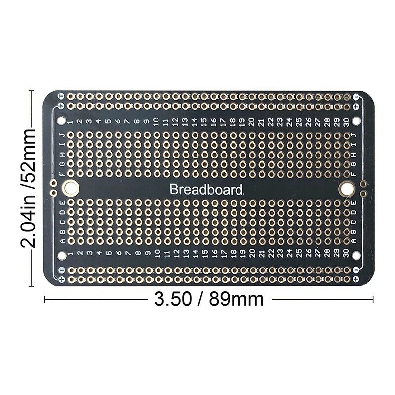 표준 영구 브레드보드 솔더 PCB 보드 프로토타입 보드, 아두이노용 DIY 프로토타입 전자 제품, 5.2x8.9cm, 1 개