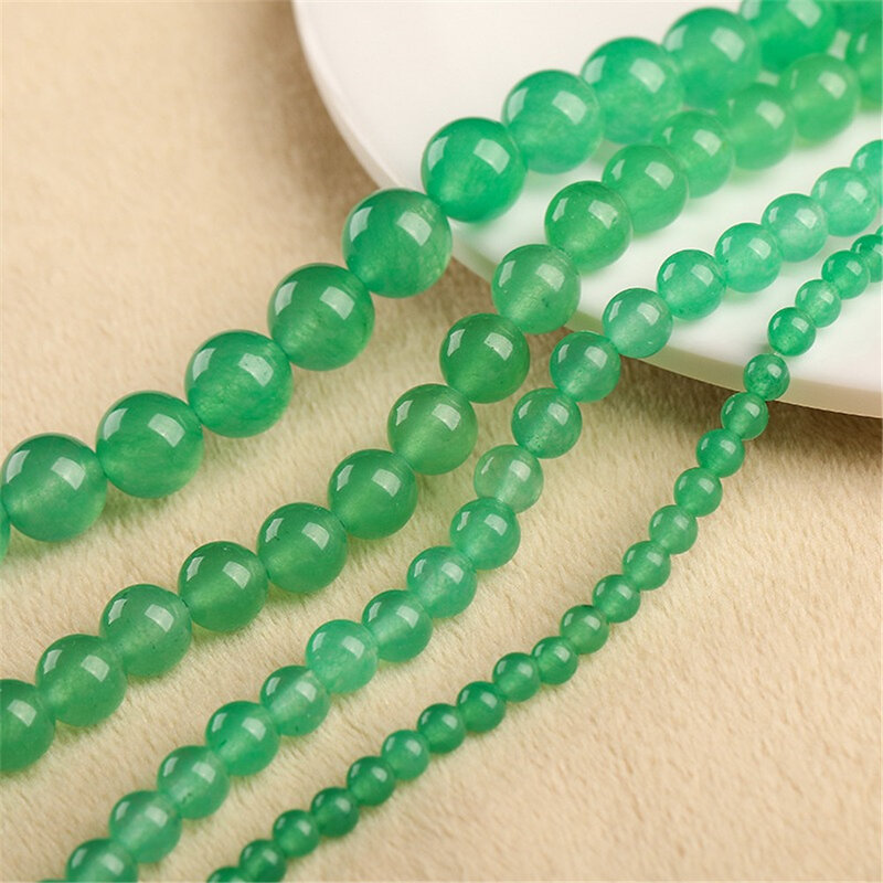 Natürliche Jademark perle Dongling Jade verstreut runde Perlen Armband DIY Zubehör hand gefertigte Perlenkette Ohrschmuck Material