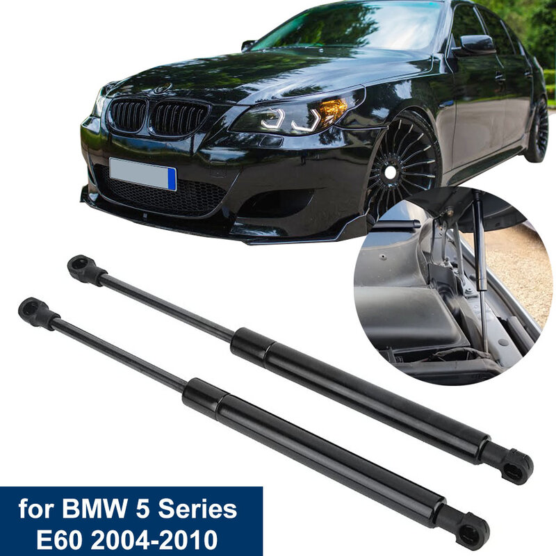 2 Buah Karbon Hood Air Struts Bar Lift untuk BMW E60 E61 520i 525i 530i 535i 540i Gas Spring Hood Air Support Rod 51237008745