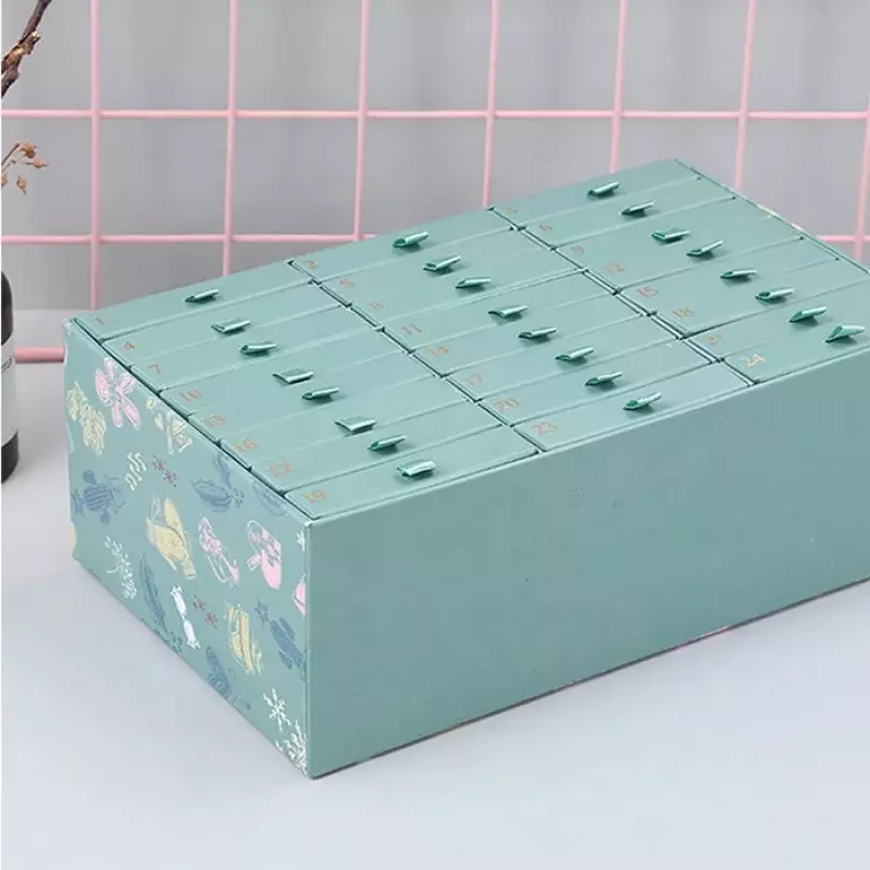 Personalizzato Chengruo personalizzato Emballage Caja Boite imballaggio scatole regalo in cartone calendario dell'avvento scatola di carta imballaggio per gioielli regalo