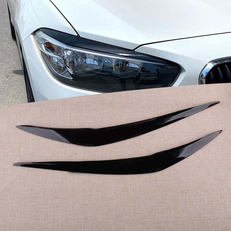 Cubierta de párpado de cejas para faros de coche, embellecedor de ABS negro brillante para BMW serie 1 F20 LCI Hatchback 2015 2016 2017 2018 2019, 2 uds