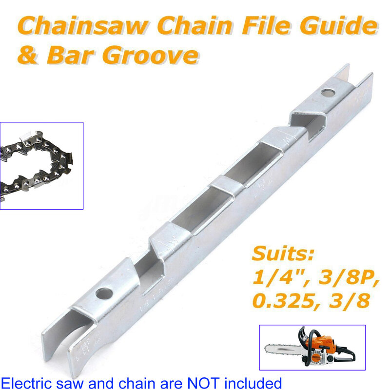 Medium-Carbon Steel Universal Depth Gauge File Guide Bar Groove for 1/4” 3/8” P 0.325” Chain Saw Chainsaw