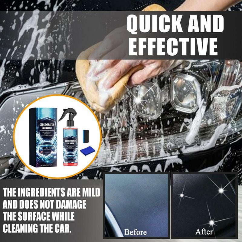 Спрей для очистки автомобиля, жидкость для чистки автомобиля, с губкой и тканью