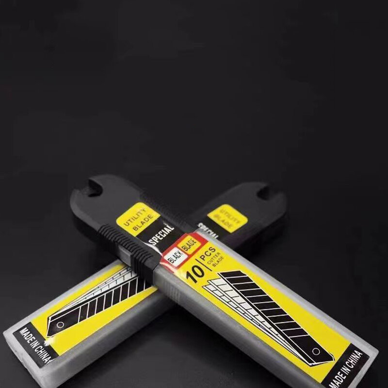 10pcs 25mm schwarz abbrechen Kohlenstoffs tahl Klinge sk5 für Utility Art Messer Vinyl Cutter Auto Aufkleber Aufkleber Schneidwerk zeug Industrie