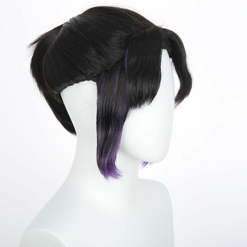 Rambut wig sintetik Cosplay tahan panas jaring