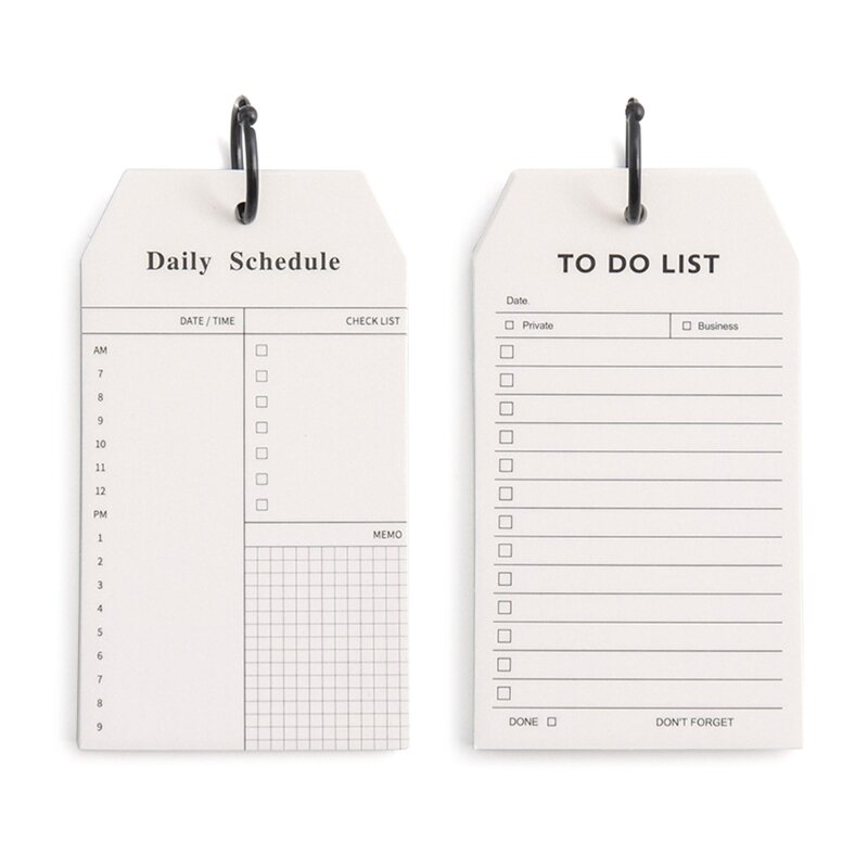 Bloco planejadores diários, lista tarefas diárias com folhas espirais, bloco calendário diário DIY