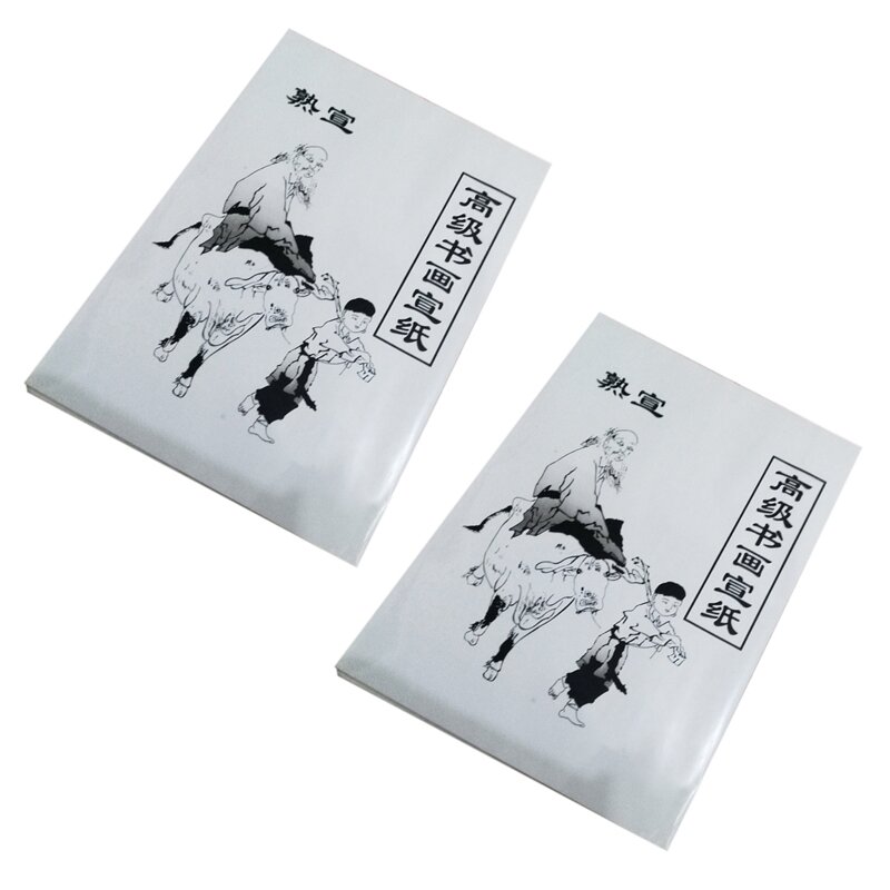 Papel de pintura blanco de 60 hojas Xuan papel de arroz pintura china y caligrafía 36Cm X 25Cm