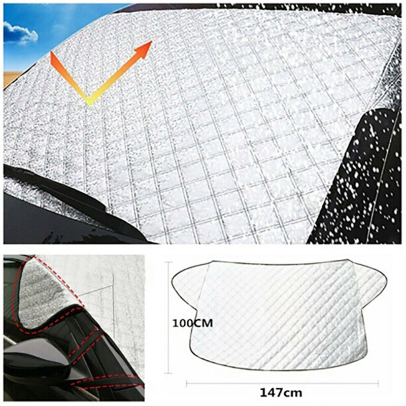 Cubierta Universal para parabrisas delantero de coche, parasol automático, protección contra nieve y hielo, invierno y verano, 150x70cm
