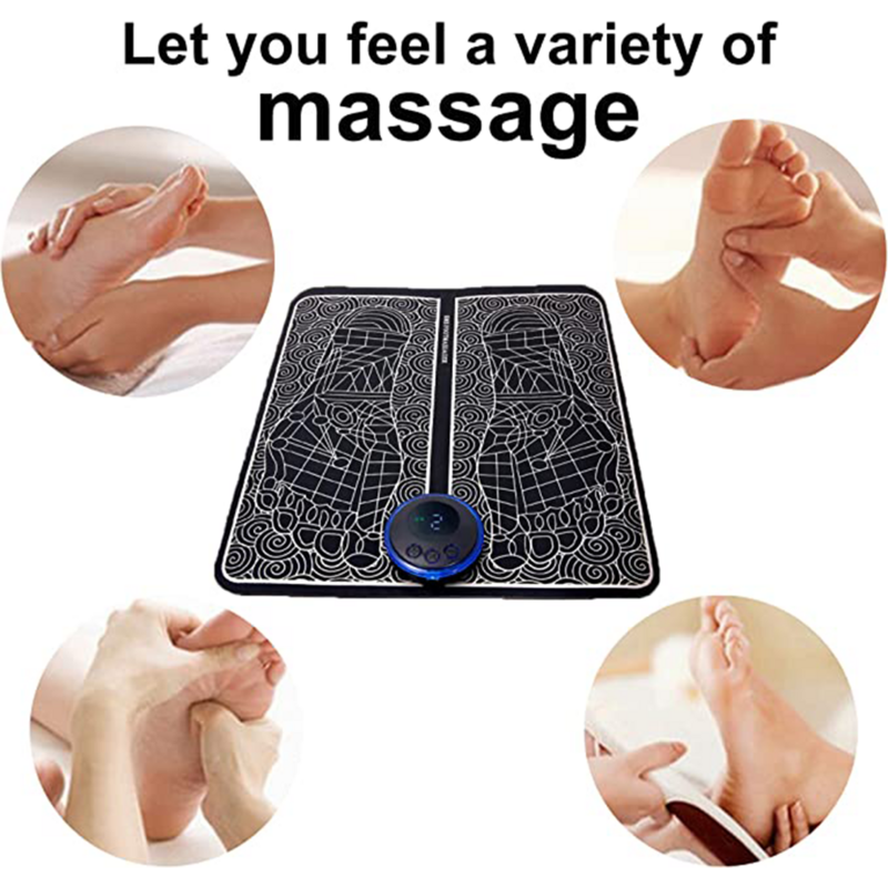 Tappetino per massaggiatore plantare elettrico EMS tappetino per massaggio pieghevole sollievo dalla stimolazione muscolare dolore rilassa i piedi, Suppoer Dropshipping