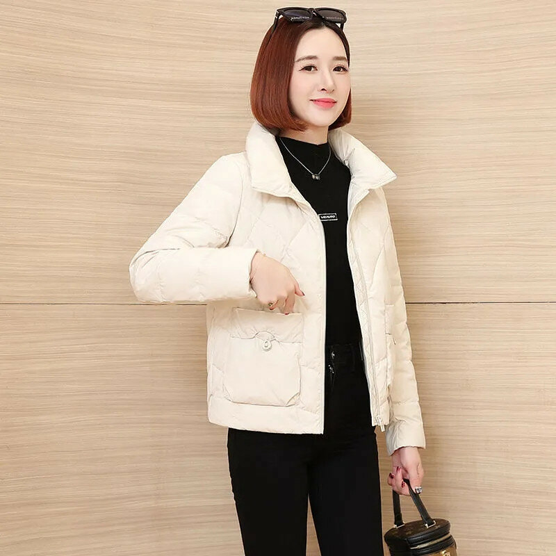 2021 nuovo piumino in cotone Ms cappotto colletto alla coreana piccola giacca da donna selvaggia autunno e inverno tenere caldo cappotto corto da donna