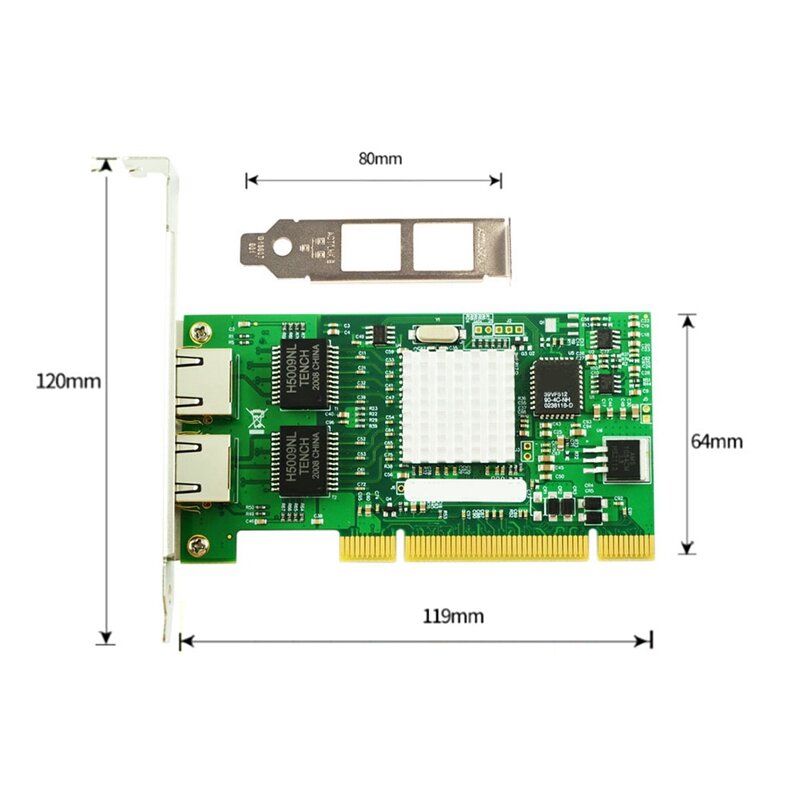 Portátil Conveniente Placa de rede, 8492MT PCI Gigabit Dual Electrical Server, Chip Desktop, Nic 82546EB/GB, Peças sobressalentes
