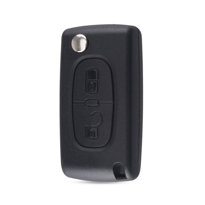 KEYYOU 2 przyciski klapki składany futerał na klucze obudowa bez oznaczeń dla Peugeot 107 207 307 307S 308 407 607 2BT