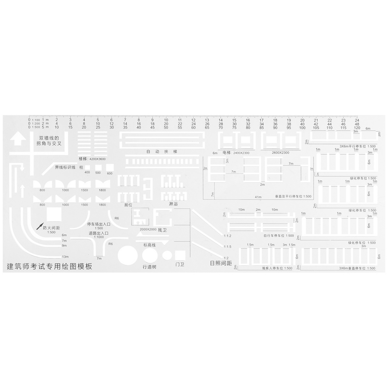 Electric Circuit Stencil Architectural Drawing Ruler Plastic Circle Drawing Tool Geometric Tool Measuring Drafting Ruler for