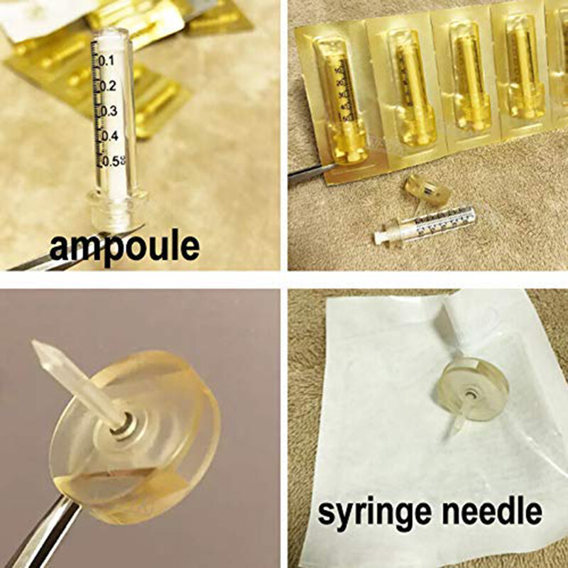 0.3&0.5ml Syringe Ampoule Head for Hyaluron Gun Hyaluronic Pressurized Pen High Pressure Wrinkle Removal Water Syringe Beauty