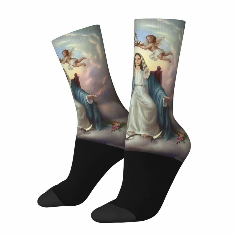 Носки «Наша мама Лана Дель Рей Мерч» уютные винтажные носки для скейтборда с ангелом удобные носки унисекс лучшие подарки