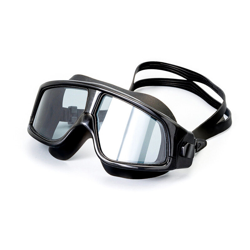 Очки для плавания для взрослых, с большой оправой, высокое качество, HD, незапотевающие