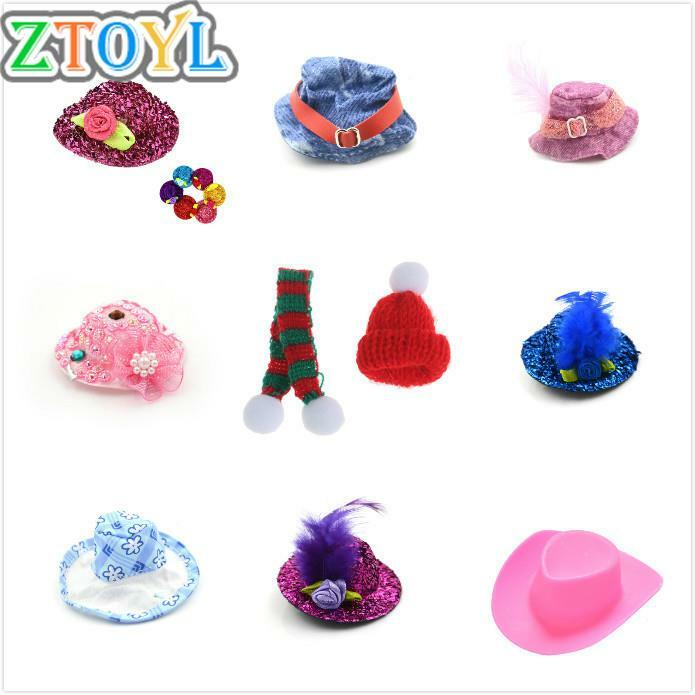 15 Styles Mini Cute Doll Hat Ornament Small Hat For Kids Toys Gift Mini Doll DIY Jewelry Accessories Craft Decoration